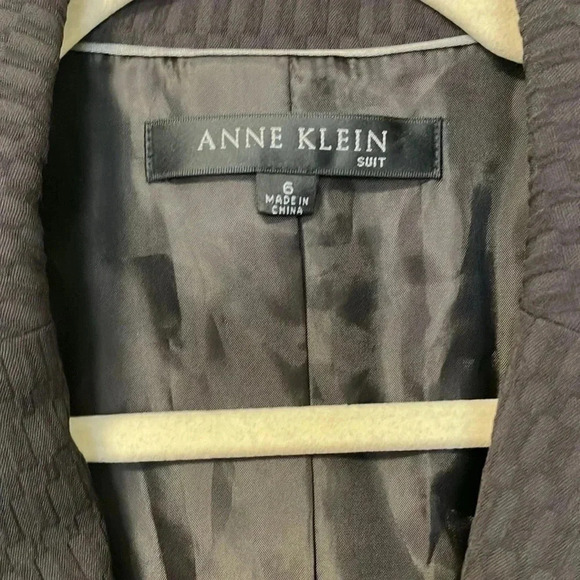 Anne  Klein suit black textured blazer jacket - Picture 2 of 5